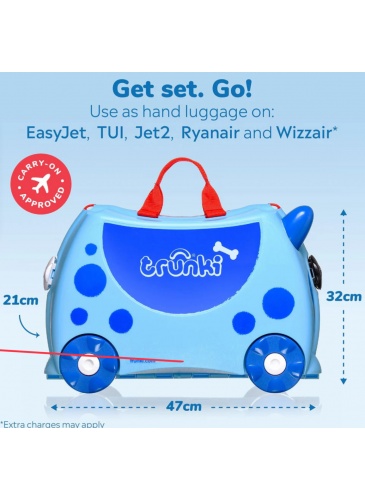 Vaikų mažasis lagaminas Trunki Dougie the Dog
