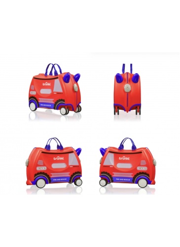 Bērnu koferis Trunki GLIDE 360 FRANK THE FIRE TRUCK