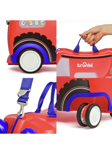 Bērnu koferis Trunki GLIDE 360 FRANK THE FIRE TRUCK