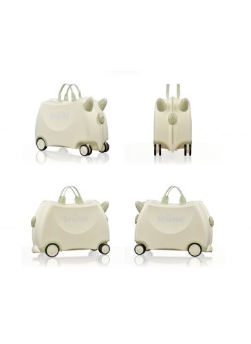 Bērnu koferis Trunki GLIDE 360 SOLI white