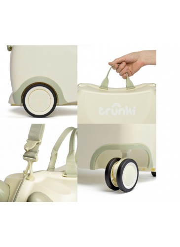 Bērnu koferis Trunki GLIDE 360 SOLI white