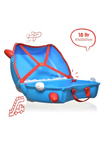 Vaikų mažasis lagaminas Trunki Amelia Aeroplane
