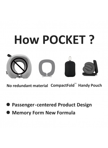 Pocket Pilllow with hard case Smartrip TRUE BLUE L