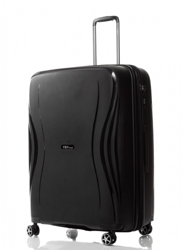 Lagaminas 67 cm V&V TRAVEL FLASH LIGHT juoda