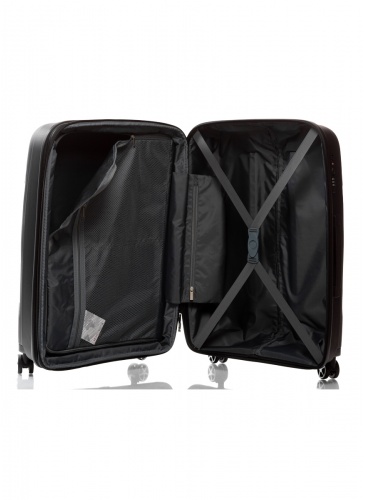 Lagaminas 67 cm V&V TRAVEL FLASH LIGHT juoda