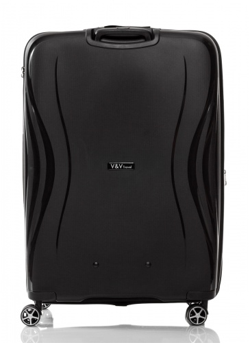 Lagaminas 76 cm V&V TRAVEL FLASH LIGHT juoda