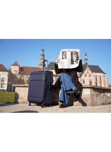 Koferis 78 cm JUMP MONTHELYS 4 riteņi ar paplašinājumu NAVY