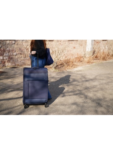 Koferis 78 cm JUMP MONTHELYS 4 riteņi ar paplašinājumu NAVY