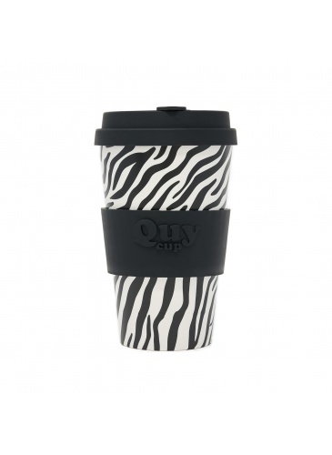Puodelis QuyCup 400 ml RePET Zebra