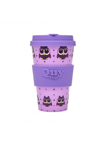 Puodelis QuyCup 400 ml RePET Owl