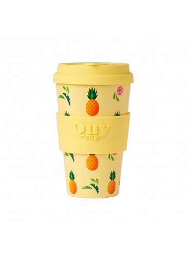 Puodelis QuyCup 400 ml RePET Ananas
