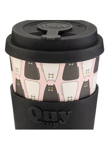 Puodelis QuyCup 400 ml RePET Japan Cat