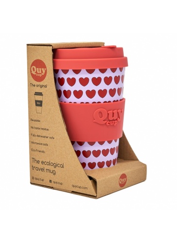 Puodelis QuyCup 400 ml RePET Love