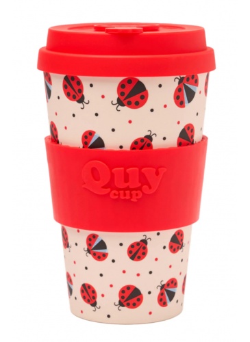 Puodelis QuyCup 400 ml RePET LADY BUG