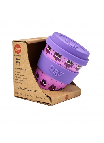 Puodelis QuyCup (recycled Pet)  230 ml owl