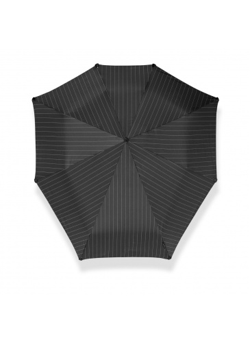 Melns salokāms lietussargs senz° mini automatic  BLACK PIN STRIPE
