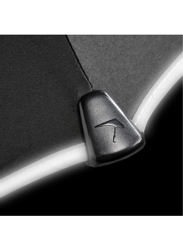 Melns salokāms lietussargs senz° mini automatic BLACK REFLECTIVE