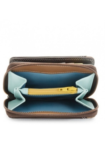 Women leather wallet Mywalit Mocha