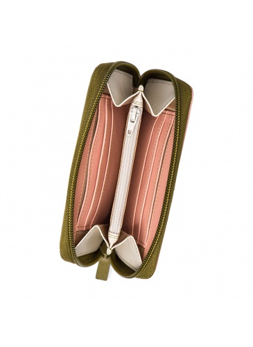 Women leather wallet Mywalit Olive