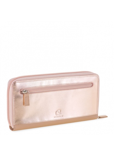 Moteriškos odinės piniginės Mywalit Nude Rose-Gold